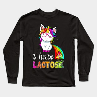 Lactose Intolerance Unicorn Long Sleeve T-Shirt